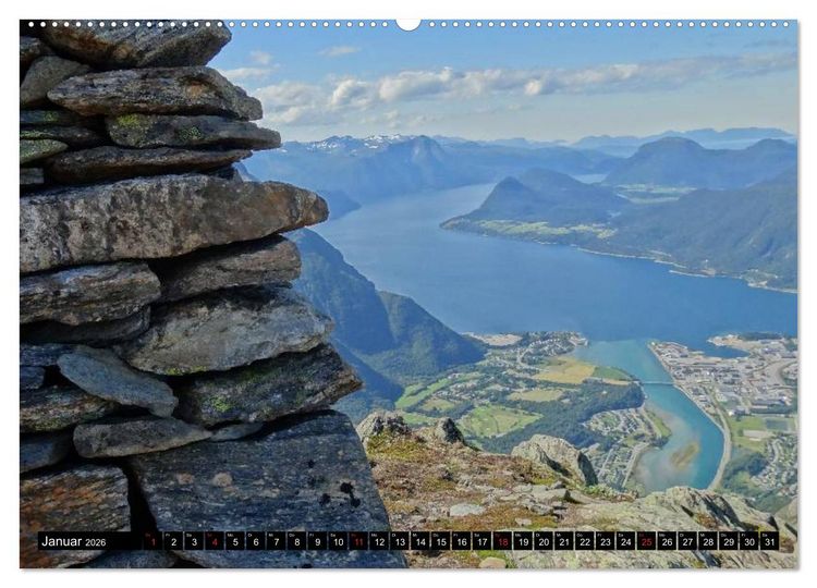 Produktbild: Norwegen - Im Land der Sagen, Mythen und Trolle (hochwertiger Premium Wandkalender 2026 DIN A2 quer), Kunstdruck in Hochglanz