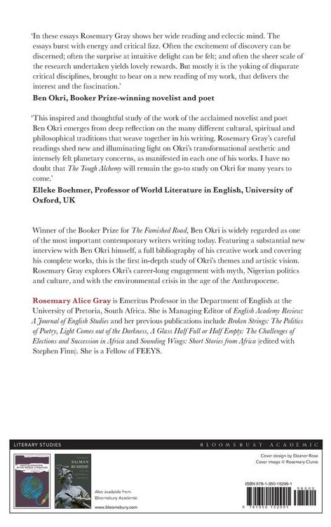 Produktbild: The Tough Alchemy of Ben Okri