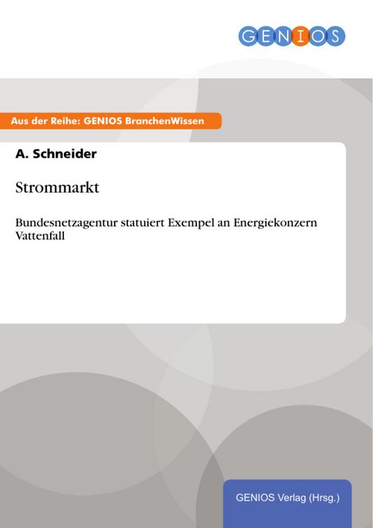 Produktbild: Strommarkt