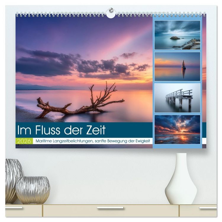 Produktbild: Im Fluss der Zeit (hochwertiger Premium Wandkalender 2026 DIN A2 quer), Kunstdruck in Hochglanz