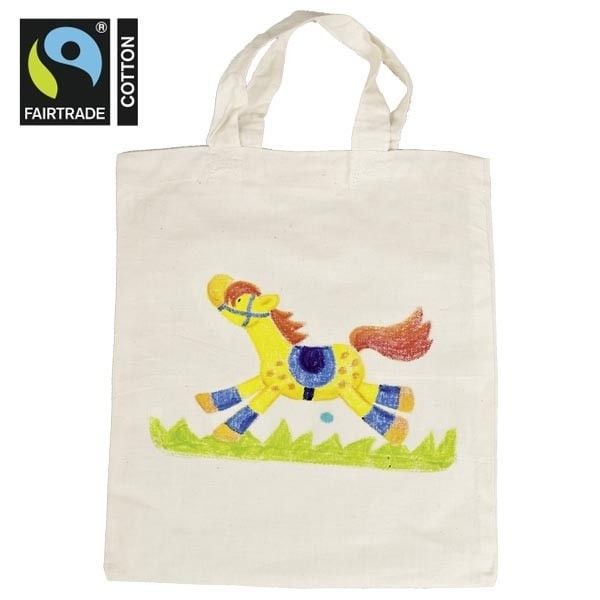 Produktbild: Goki PA057 - Baumwollbeutel unbemalt, 21x23cm, kreativ bemalen, 1 St&uuml;ck