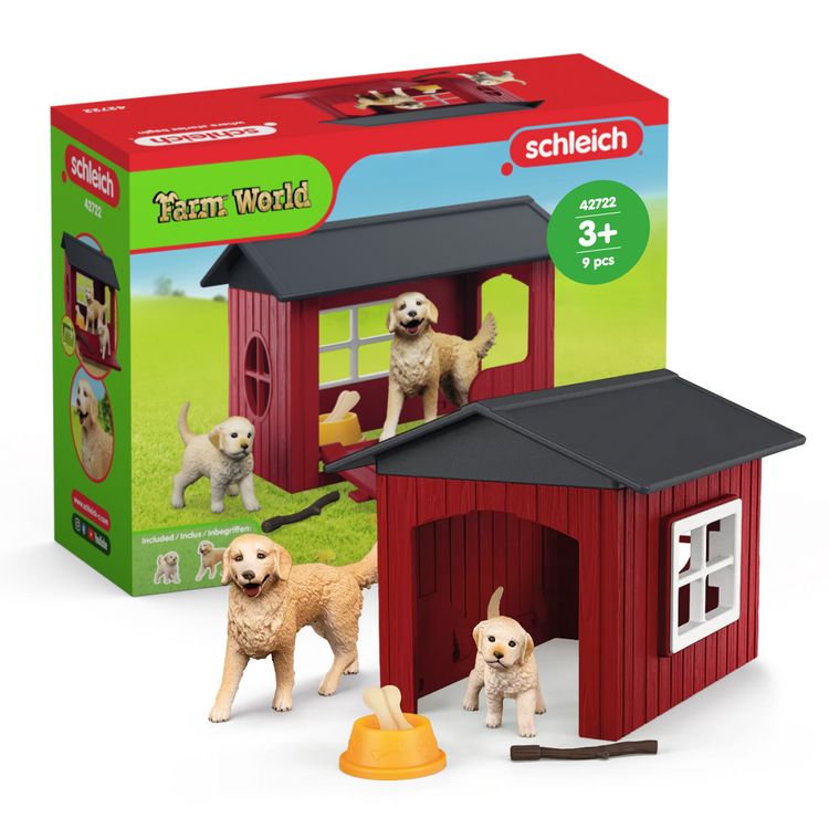 Produktbild: schleich&reg; 42722 Hundeh&uuml;tte mit Goldenretrievern