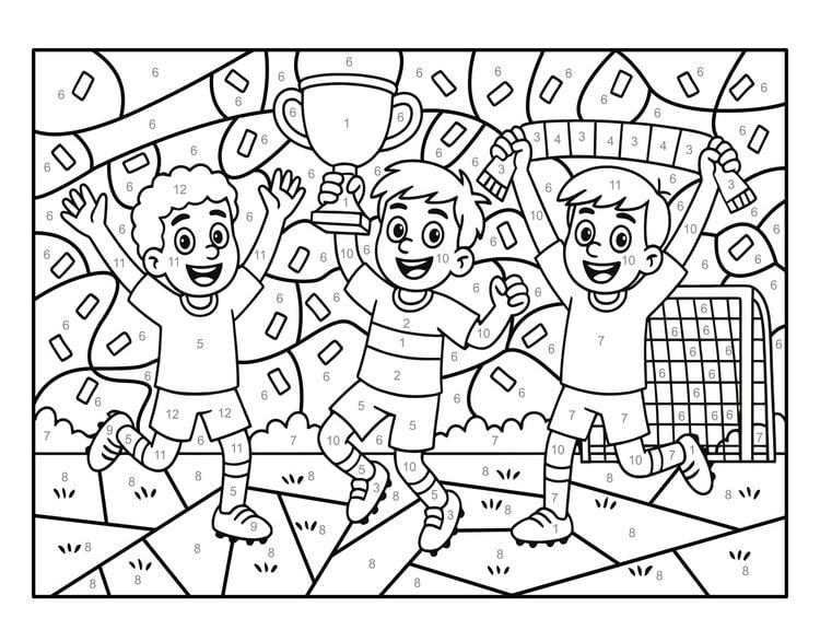 Produktbild: Malen nach Zahlen Fu&szlig;ball Malbuch f&uuml;r Kinder ab 5&ndash;7 Jahren