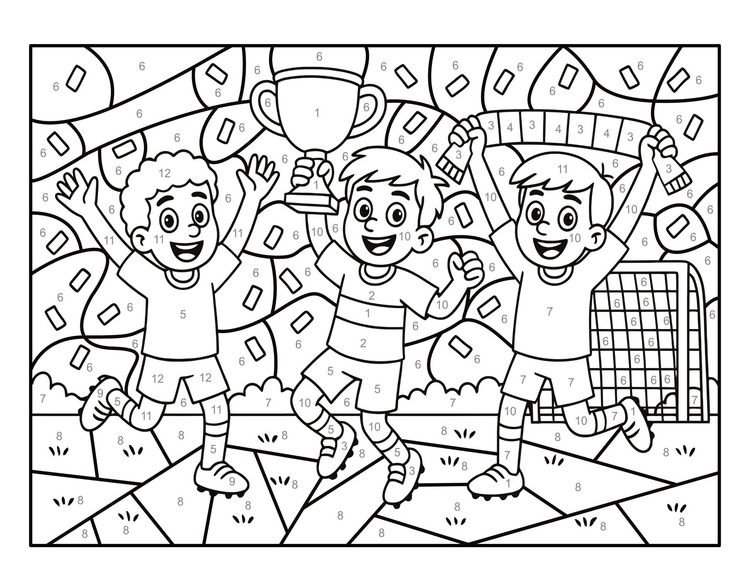 Produktbild: Malen nach Zahlen Fu&szlig;ball Malbuch f&uuml;r Kinder ab 5&ndash;7 Jahren