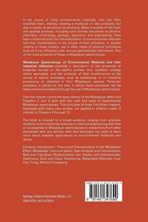Produktbild: M&ouml;ssbauer Spectroscopy of Environmental Materials and Their Industrial Utilization