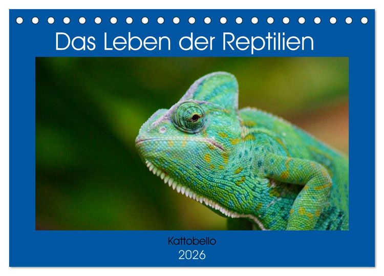 Produktbild: Das Leben der Reptilien (Tischkalender 2026 DIN A5 quer), CALVENDO Monatskalender