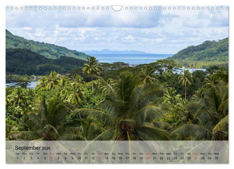 Produktbild: French Polynesia Paradise in the South Pacific (Wall Calendar 2026 DIN A3 landscape), CALVENDO 12 Month Wall Calendar