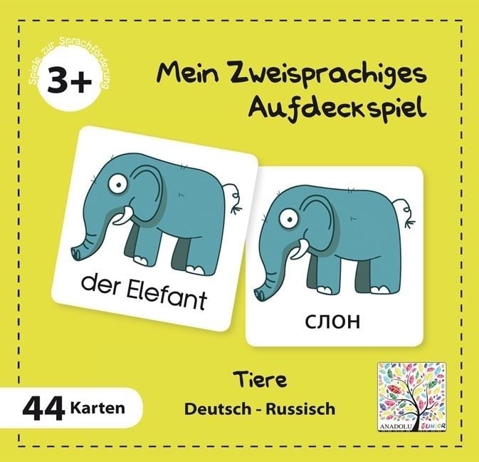 Produktbild: Mein Zweisprachiges Aufdeckspiel, Tiere, Russisch (Kinderspiel)