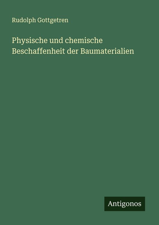 Produktbild: Physische und chemische Beschaffenheit der Baumaterialien