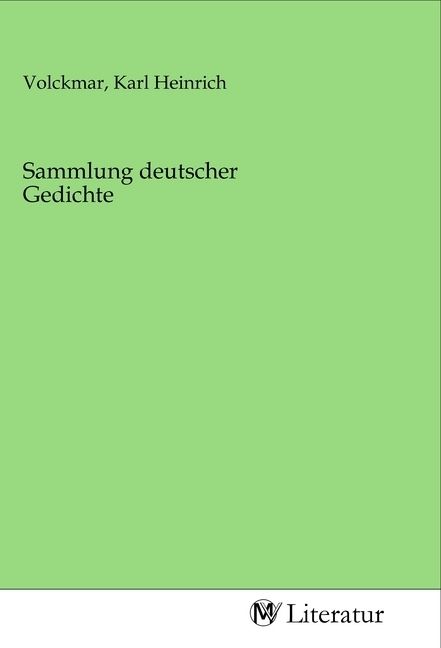 Produktbild: Sammlung deutscher Gedichte