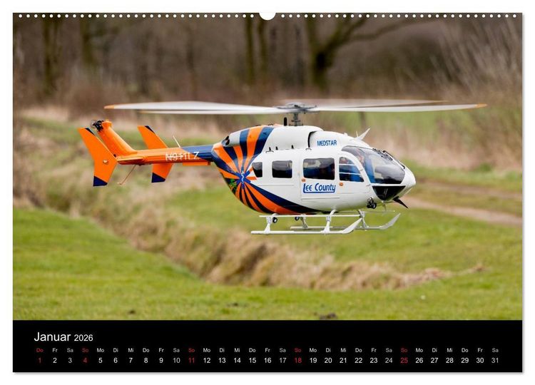 Produktbild: Modellhubschrauber (Wandkalender 2026 DIN A2 quer), CALVENDO Monatskalender