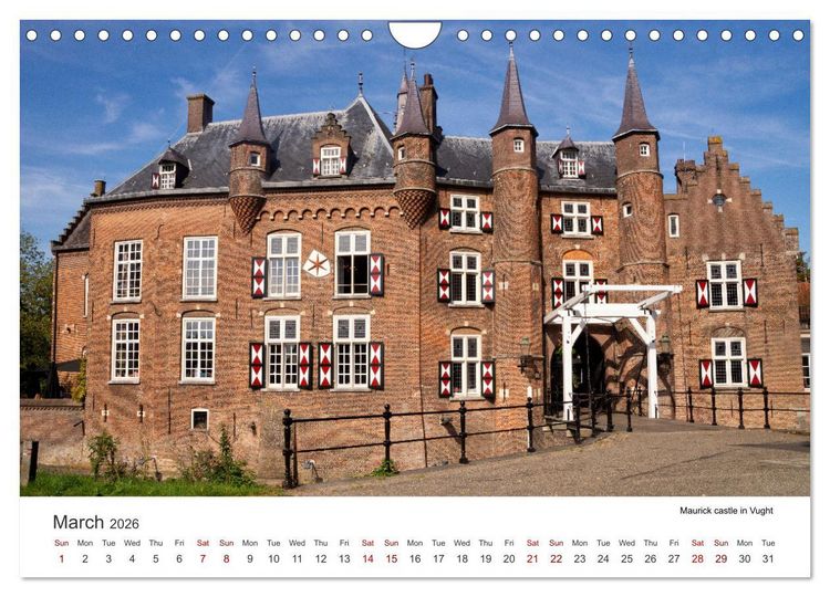 Produktbild: Beautiful castles in the Netherlands (Wall Calendar 2026 DIN A4 landscape), CALVENDO 12 Month Wall Calendar