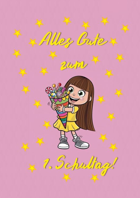 Produktbild: Alles Gute zum 1. Schultag! (M&auml;dchen)