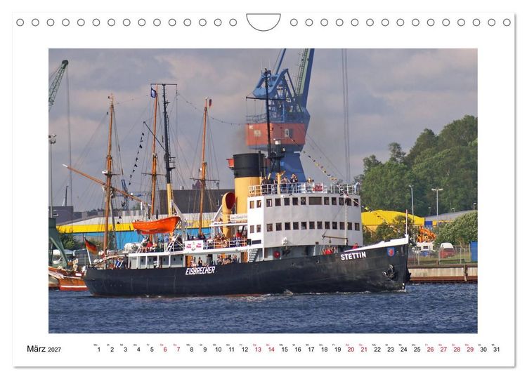 Produktbild: Rauchfahnen &uuml;ber der Ostsee - Schiffe unter Dampf (Wandkalender 2027 DIN A4 quer), CALVENDO Monatskalender