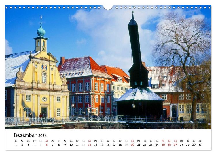 Produktbild: L&uuml;neburg - Stadt der Giebel und Fachwerkh&auml;user (Wandkalender 2026 DIN A3 quer), CALVENDO Monatskalender