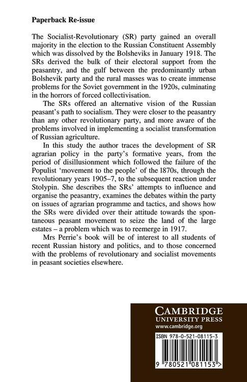 Produktbild: The Agrarian Policy of the Russian Socialist-Revolutionary Party