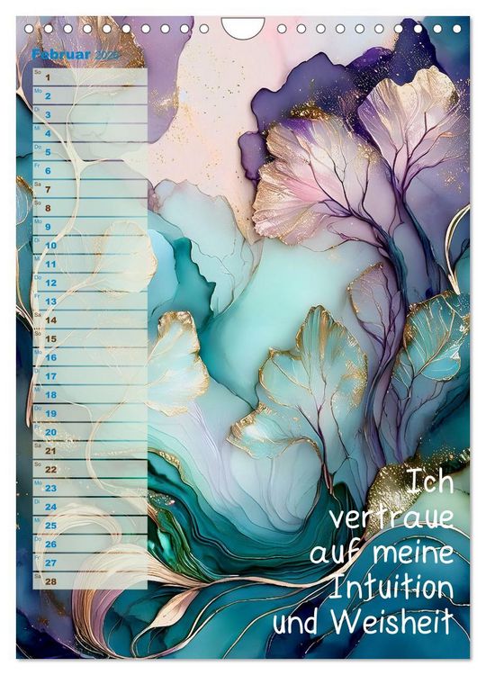 Produktbild: Der feminine Affirmationskalender (Wandkalender 2026 DIN A4 hoch), CALVENDO Monatskalender