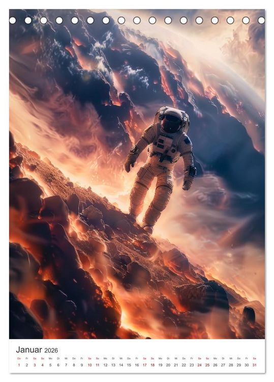 Produktbild: Explorer - Die Entdeckung des Alls (Tischkalender 2026 DIN A5 hoch), CALVENDO Monatskalender