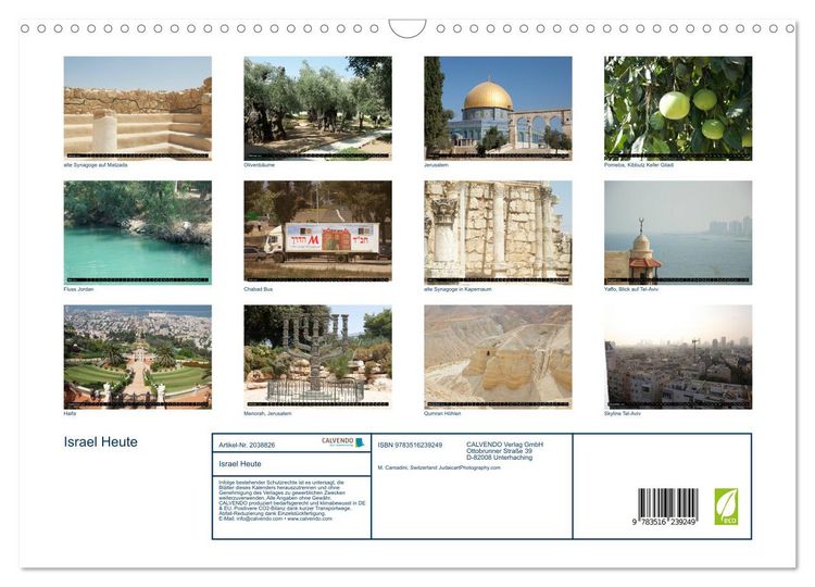 Produktbild: Israel Heute (Wandkalender 2026 DIN A3 quer), CALVENDO Monatskalender