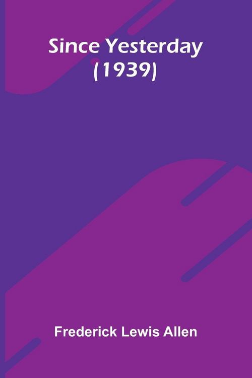 Produktbild: Since Yesterday (1939)