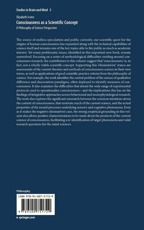 Produktbild: Consciousness as a Scientific Concept