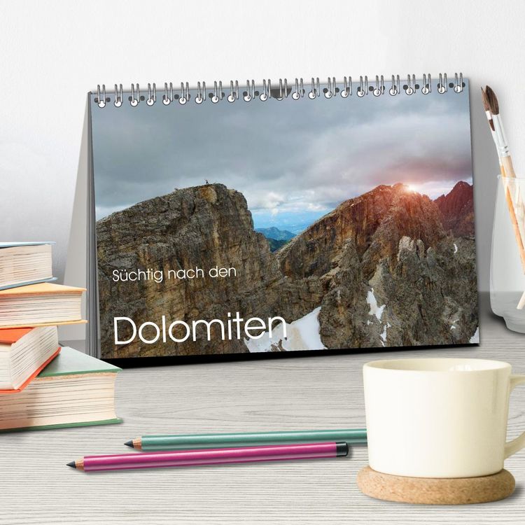 Produktbild: S&uuml;chtig nach den Dolomiten (Tischkalender 2026 DIN A5 quer), CALVENDO Monatskalender