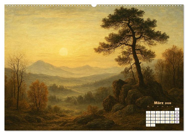 Produktbild: Im Licht der Sehnsucht - Romantische Landschaften (Wandkalender 2026 DIN A2 quer), CALVENDO Monatskalender