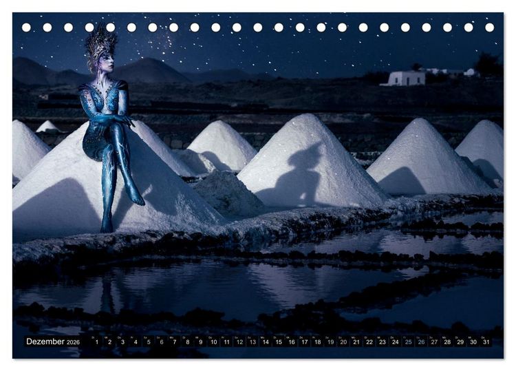 Produktbild: Naturwesen - Bodypainting K&ouml;rperlandschaften (Tischkalender 2026 DIN A5 quer), CALVENDO Monatskalender