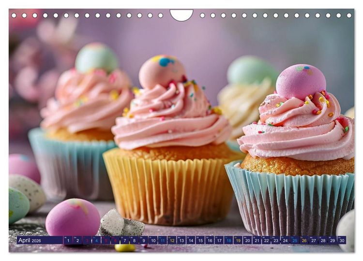 Produktbild: Cupcakes - die s&uuml;&szlig;e Verf&uuml;hrung (Wandkalender 2026 DIN A4 quer), CALVENDO Monatskalender