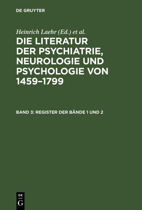 Produktbild: Register der B&auml;nde 1 und 2