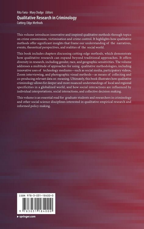 Produktbild: Qualitative Research in Criminology