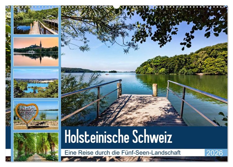 Produktbild: Holsteinische Schweiz - F&uuml;nf-Seen-Landschaft (Wandkalender 2026 DIN A2 quer), CALVENDO Monatskalender