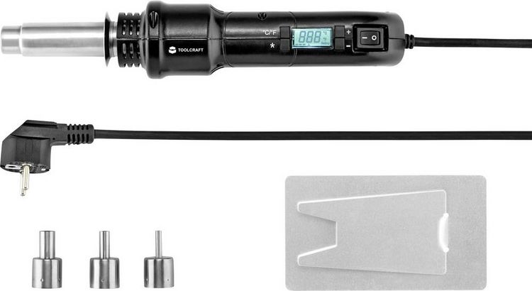 Produktbild: TOOLCRAFT Entl&ouml;tkolben / SMD Hei&szlig;luftkolben / Entl&ouml;ten / Hei&szlig;luft-L&ouml;tpistole 300W 200 bis