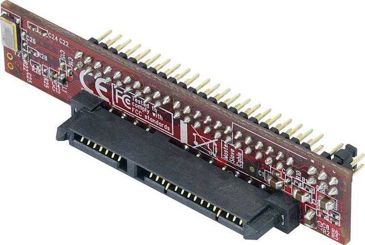 Produktbild: Renkforce Schnittstellen-Konverter [1x IDE-Stecker 44pol. - 1x SATA-Kombi-Buchse 7+15pol.]