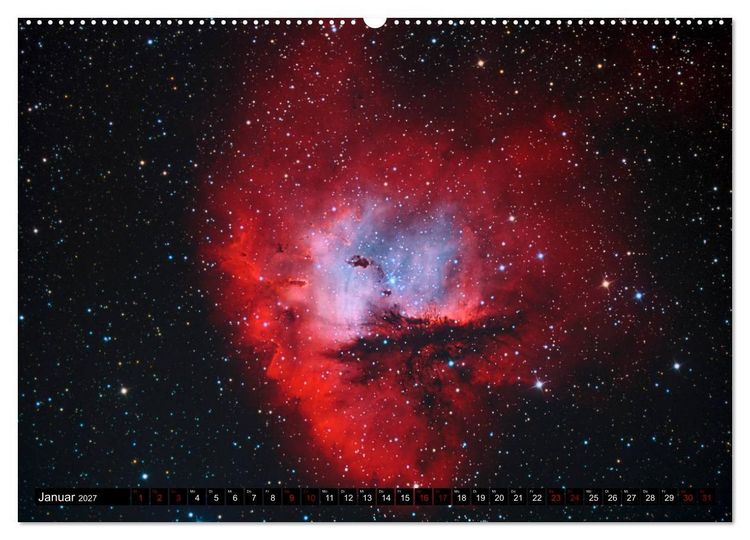Produktbild: Farbiges Weltall (hochwertiger Premium Wandkalender 2027 DIN A2 quer), Kunstdruck in Hochglanz