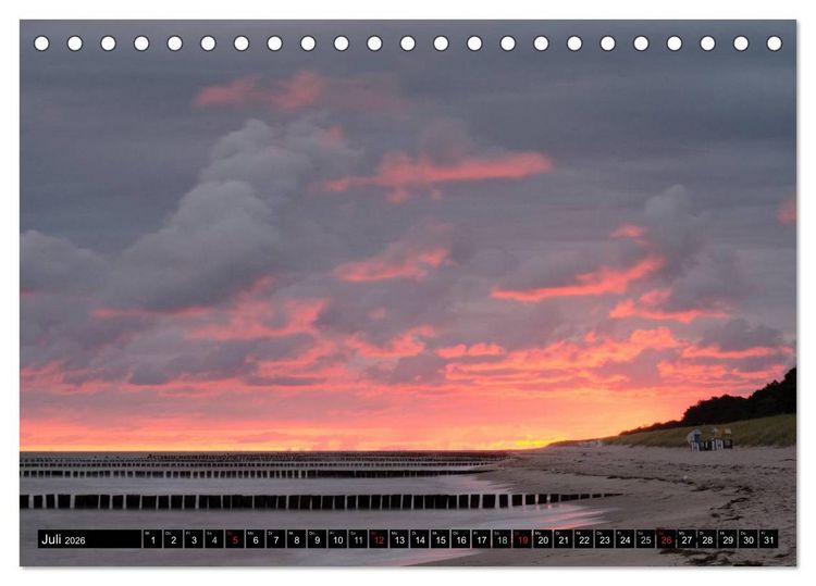 Produktbild: Binz Zingst 2026 (Tischkalender 2026 DIN A5 quer), CALVENDO Monatskalender