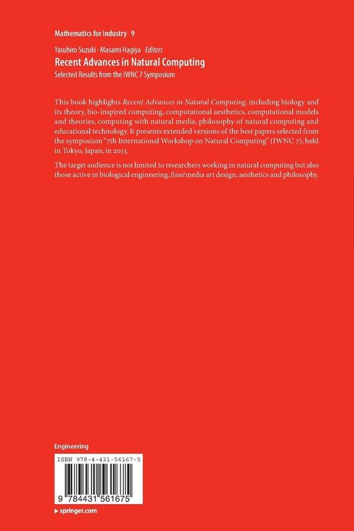 Produktbild: Recent Advances in Natural Computing