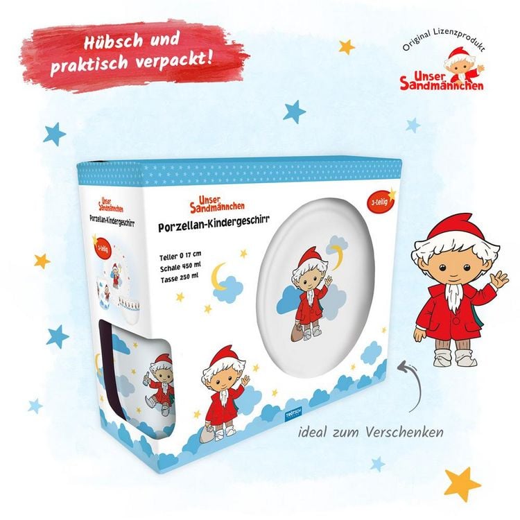 Produktbild: Tr&ouml;tsch Unser Sandm&auml;nnchen Geschirrset aus Porzellan