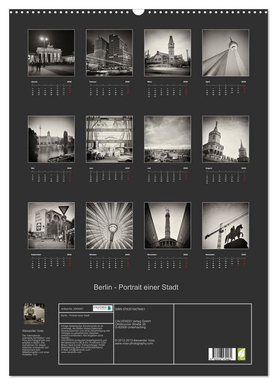 Produktbild: Berlin - Portrait einer Stadt (Wandkalender 2026 DIN A2 hoch), CALVENDO Monatskalender
