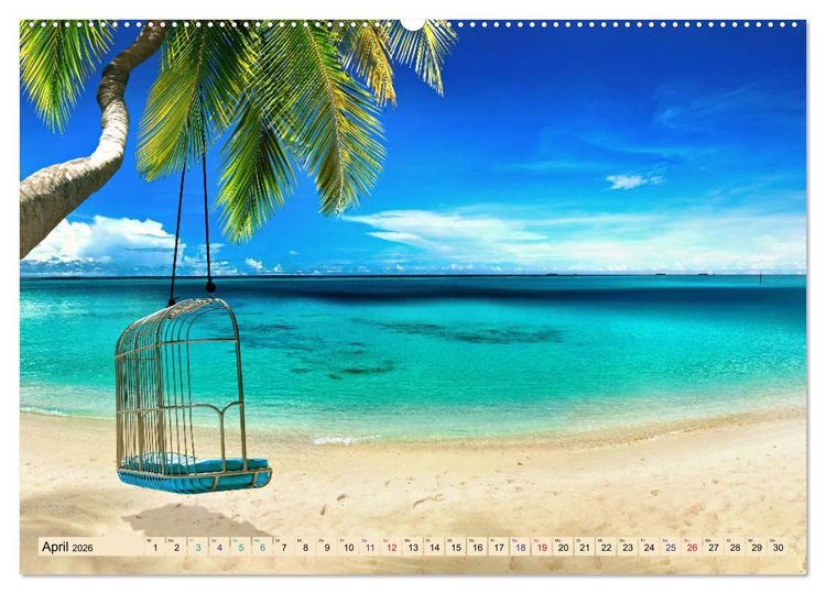 Produktbild: Sehnsucht Strandparadies (hochwertiger Premium Wandkalender 2026 DIN A2 quer), Kunstdruck in Hochglanz
