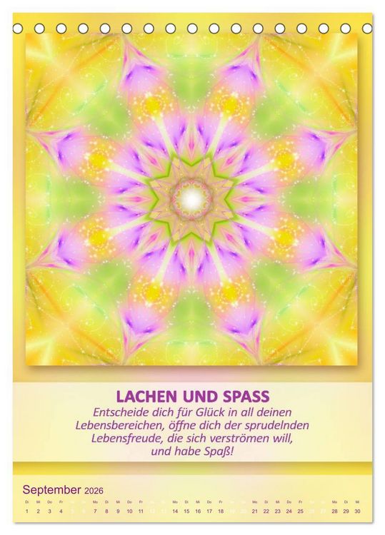 Produktbild: Light Energy Mandalas - Kalender - Vol. 2 (Tischkalender 2026 DIN A5 hoch), CALVENDO Monatskalender