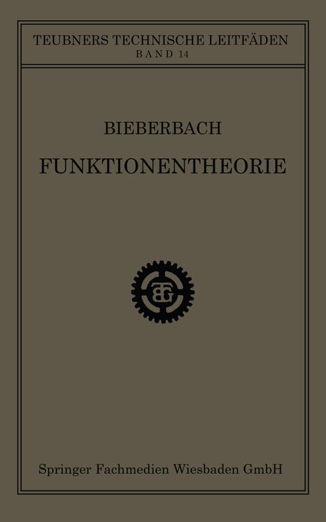 Produktbild: Funktionentheorie