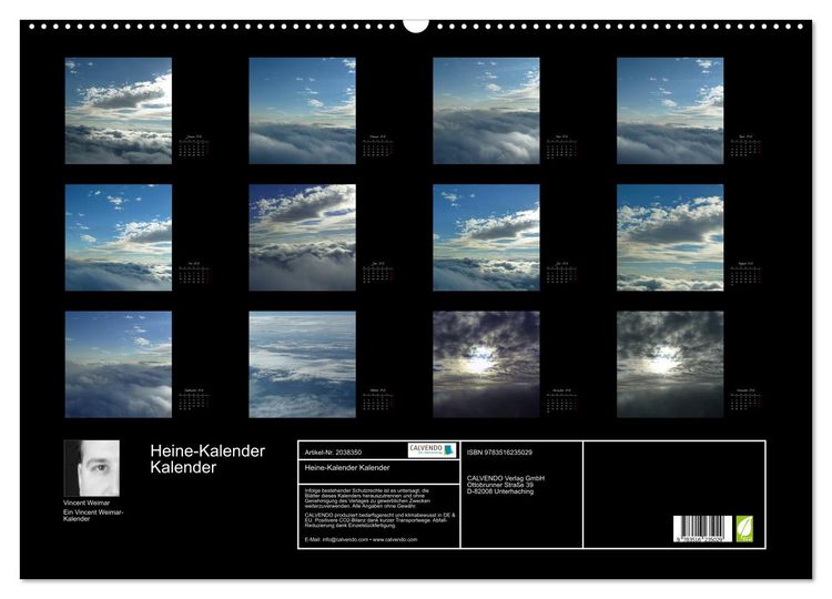 Produktbild: Heine-Kalender Kalender (Wandkalender 2026 DIN A2 quer), CALVENDO Monatskalender