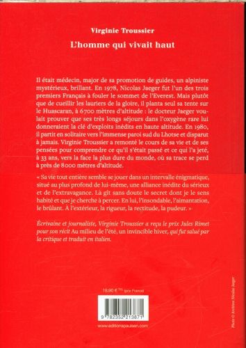 Produktbild: L'homme qui vivait haut : la passion du docteur Jaeger