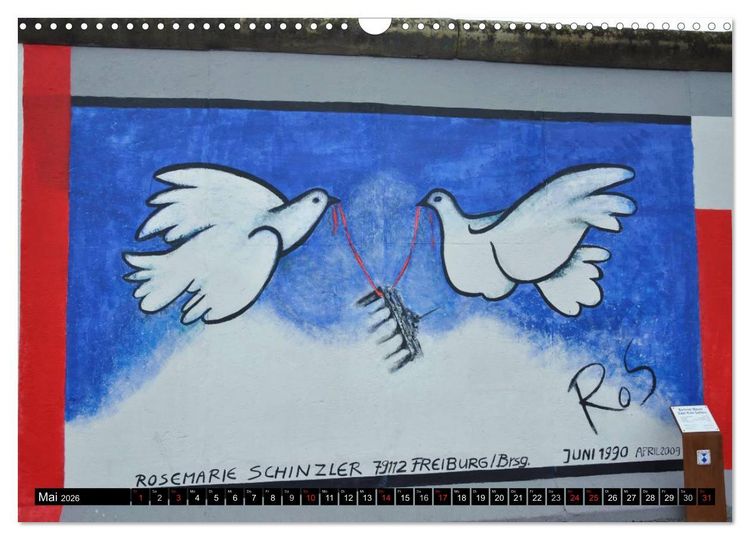 Produktbild: Berlin - Die East Side Gallery (Wandkalender 2026 DIN A3 quer), CALVENDO Monatskalender