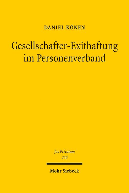 Produktbild: Gesellschafter-Exithaftung im Personenverband