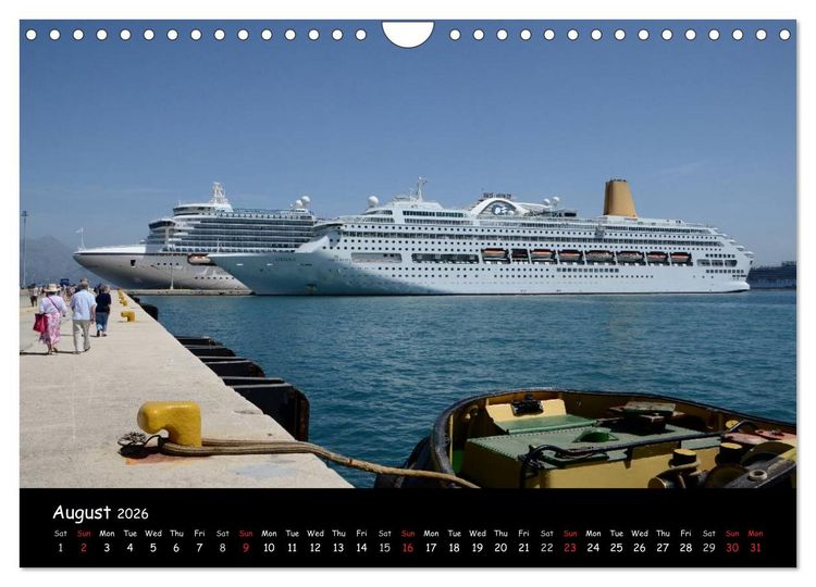 Produktbild: Cruise ships around the world (Wall Calendar 2026 DIN A4 landscape), CALVENDO 12 Month Wall Calendar