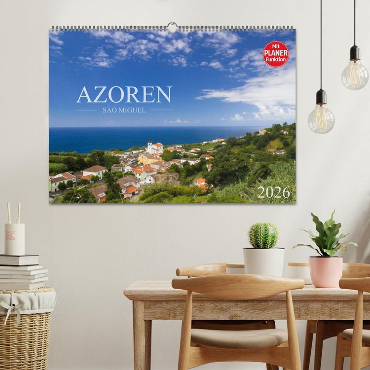 Produktbild: Azoren - S&atilde;o Miguel (Wandkalender 2026 DIN A2 quer), CALVENDO Monatskalender