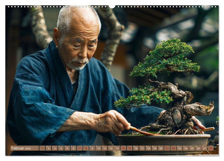 Produktbild: Bonsai meditativ (Wandkalender 2026 DIN A2 quer), CALVENDO Monatskalender