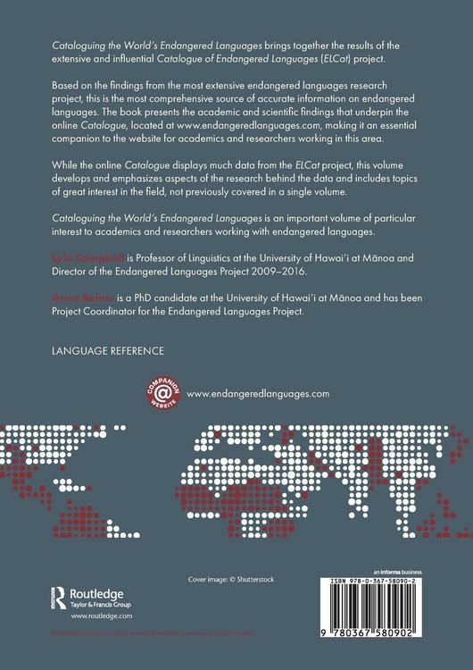Produktbild: Cataloguing the World's Endangered Languages